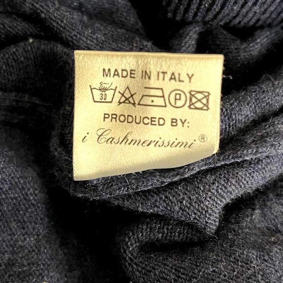 Cashmeritaly Blue Long Sleeved Sweater Mens Large - Picture 6 of 7